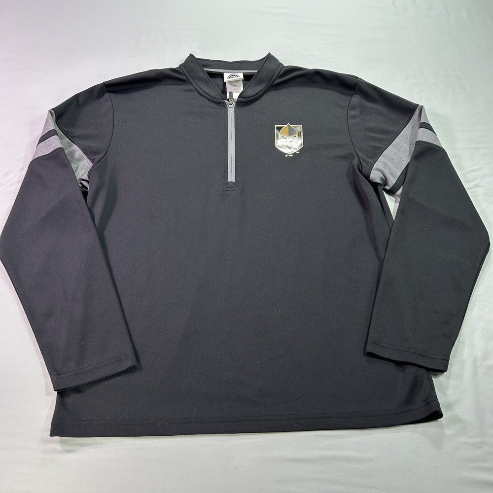 Las Vegas Golden Knights Shirt Adult Large Black 1/4 Zip Pullover Mens NHL